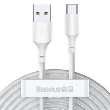 Кабель Baseus Simple Wisdom Data Cable Kit USB to Type-C 5A (2PCS/Set）1.5m White 288021547 фото