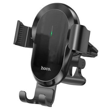 Автотримач для телефона з БЗП HOCO CA105 Guide three-axis linkage wireless charging car holder Black 573173683 фото