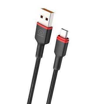 Кабель WUW-X203 USB Type-C 2,4A 1m black 168982298 фото