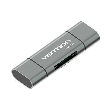 Кардрідер Vention USB3.0 Multi-function Card Reader Gray Metal Type (CCHH0) 626107272 фото