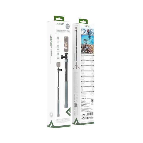 Монопод ACEFAST E38 1.2m carbon fiber telescopic selfie stick Gray-Black 169137224 фото