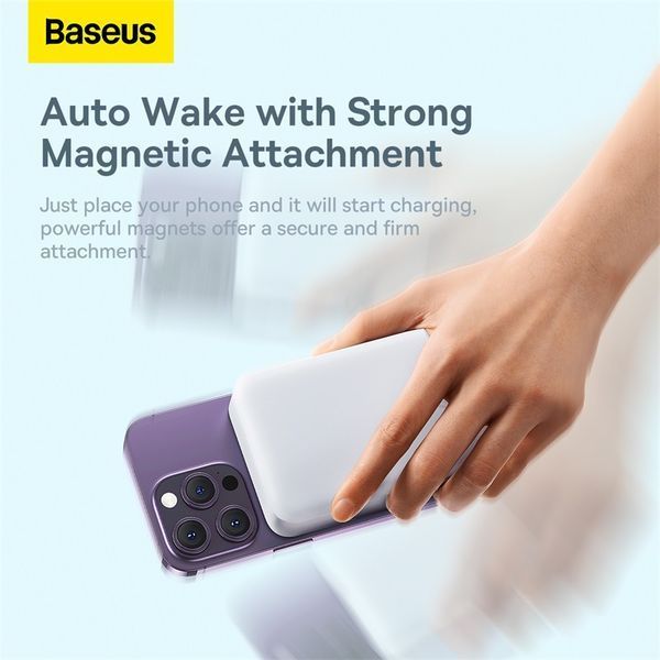 Зовнішній акумулятор Baseus Magnetic Mini Wireless Fast Charge Power Bank 20000mAh 20W White 110924430 фото