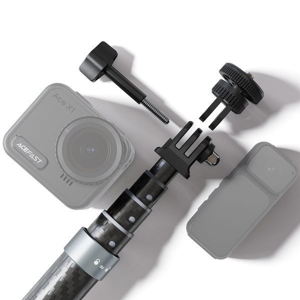 Монопод ACEFAST E38 1.2m carbon fiber telescopic selfie stick Gray-Black 169137224 фото