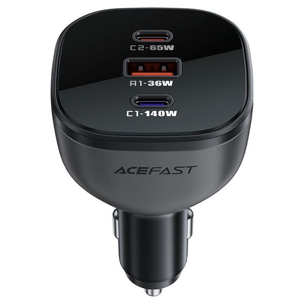 Автомобільний зарядний пристрій ACEFAST B14 165W (2*USB-C+USB-A) 3-port car charger Black 487356391 фото