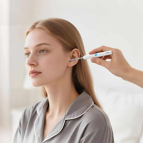 Инструмент для чистки ушей с камерой HOCO HP65 Ears cleaning tool with camera White 878941257 фото