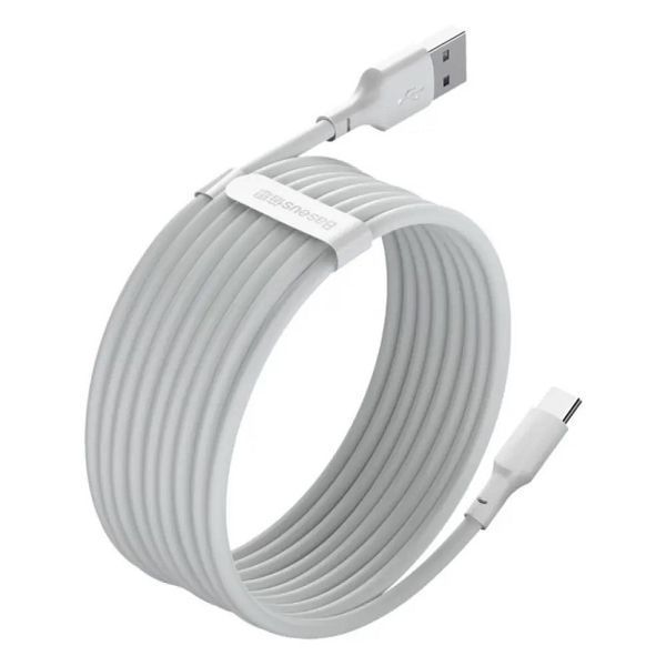 Кабель Baseus Simple Wisdom Data Cable Kit USB to Type-C 5A (2PCS/Set）1.5m White 288021547 фото