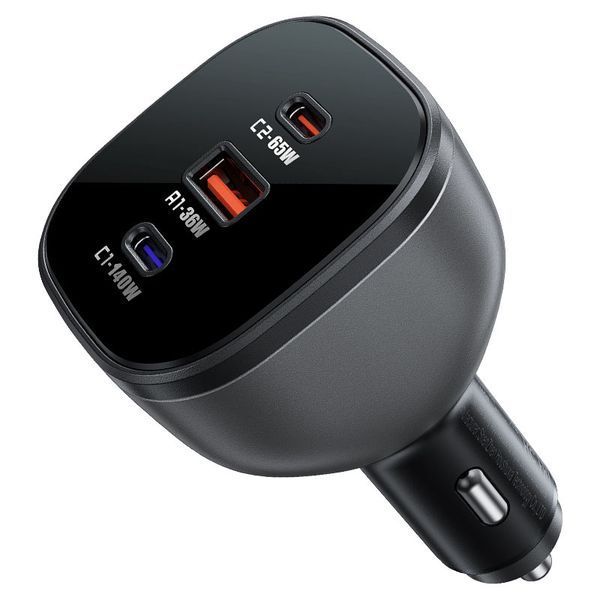 Автомобільний зарядний пристрій ACEFAST B14 165W (2*USB-C+USB-A) 3-port car charger Black 487356391 фото