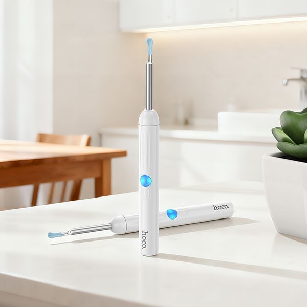 Инструмент для чистки ушей с камерой HOCO HP65 Ears cleaning tool with camera White 878941257 фото