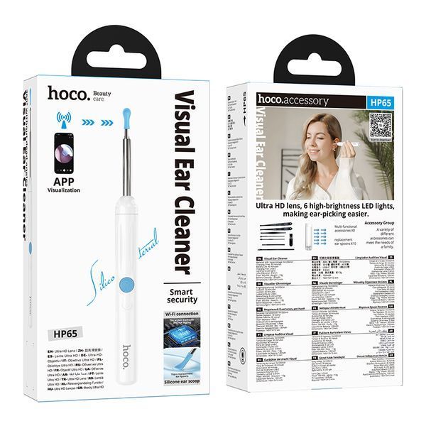 Инструмент для чистки ушей с камерой HOCO HP65 Ears cleaning tool with camera White 878941257 фото