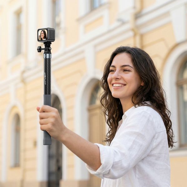 Монопод ACEFAST E38 1.2m carbon fiber telescopic selfie stick Gray-Black 169137224 фото