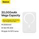 Зовнішній акумулятор Baseus Magnetic Mini Wireless Fast Charge Power Bank 20000mAh 20W White 110924430 фото 9