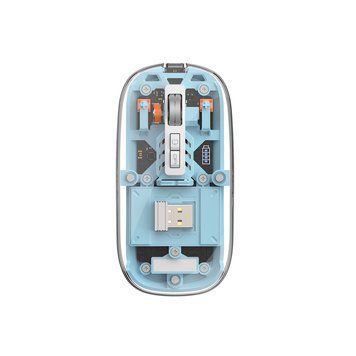 Манипулятор мышь беспроводная WIWU Crystal Magnetic Wirless Mouse WM105 (Dual-bluetooth +2.4G three-mode) Grey 475859448 фото