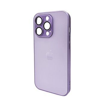 Чехол для смартфона AG Glass Matt Frame Color Logo for Apple iPhone 14 Pro Light Purple 487462325 фото