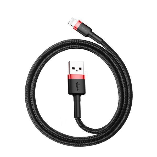 Кабель Baseus Cafule Cable USB For Lightning 2.4A 0.5m Red+Black 113746873 фото