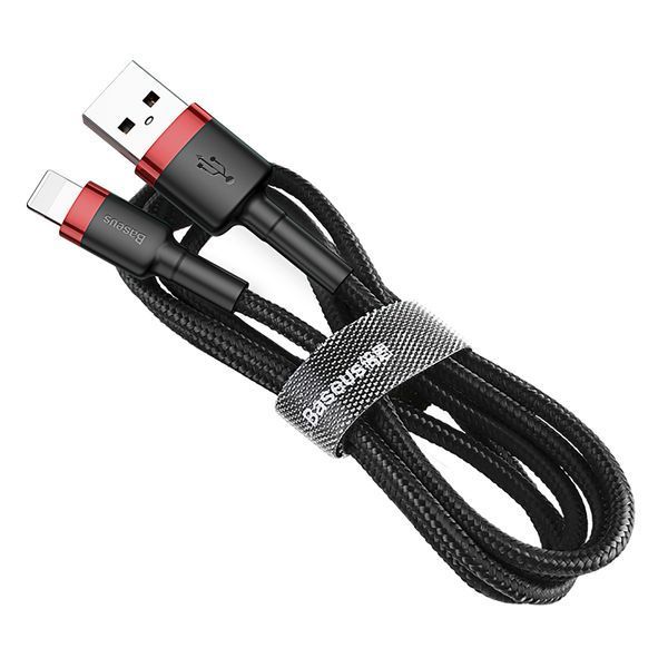 Кабель Baseus Cafule Cable USB For Lightning 2.4A 0.5m Red+Black 113746873 фото