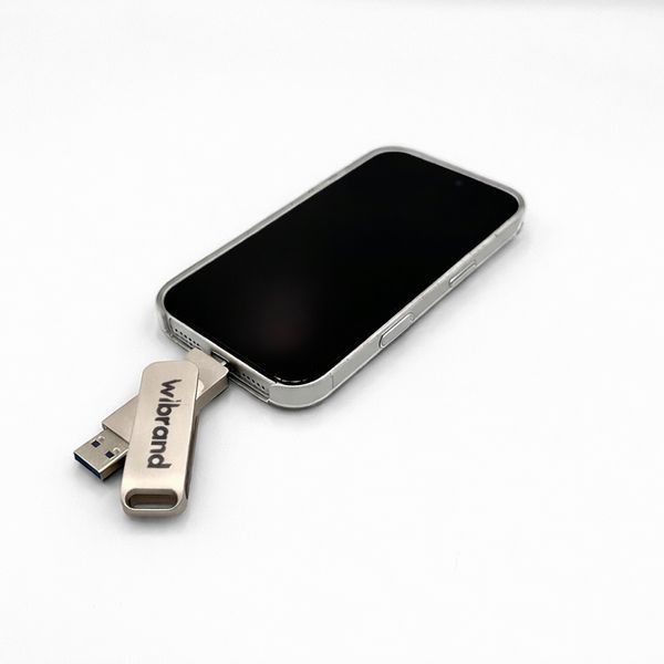 Портативний SSD Wibrand Wolf 512GB USB 3.2 Gen.2 Type-C/Type-A Read/Write 1000MB/s Silver 846940633 фото
