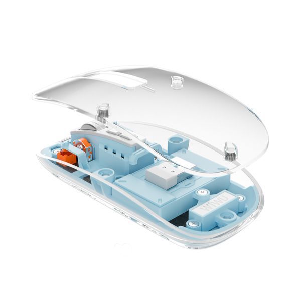 Манипулятор мышь беспроводная WIWU Crystal Magnetic Wirless Mouse WM105 (Dual-bluetooth +2.4G three-mode) Grey 475859448 фото