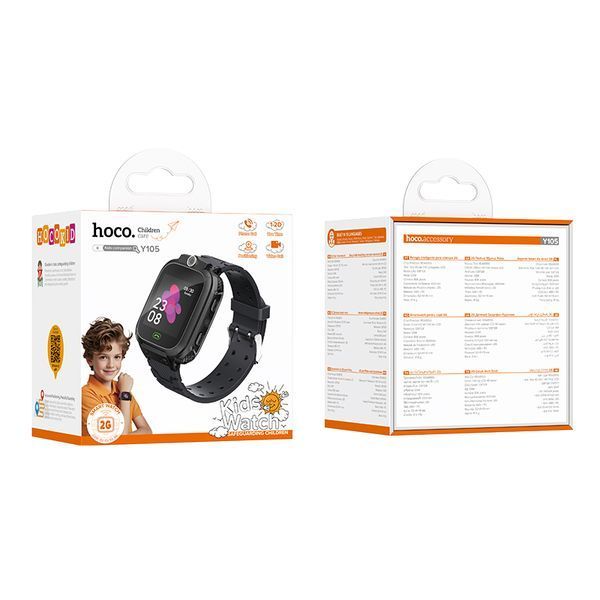 Дитячий смарт-годинник HOCO Y105 36mm. 400 mAh children phone watch Pink 108315366 фото
