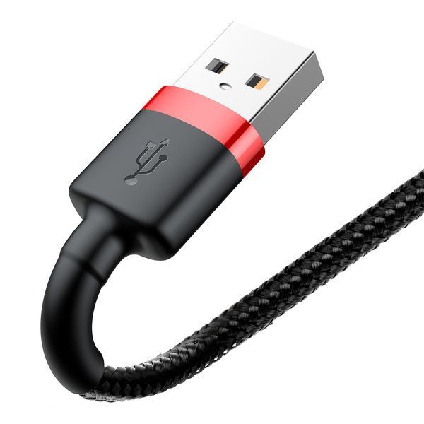 Кабель Baseus Cafule Cable USB For Lightning 2.4A 0.5m Red+Black 113746873 фото