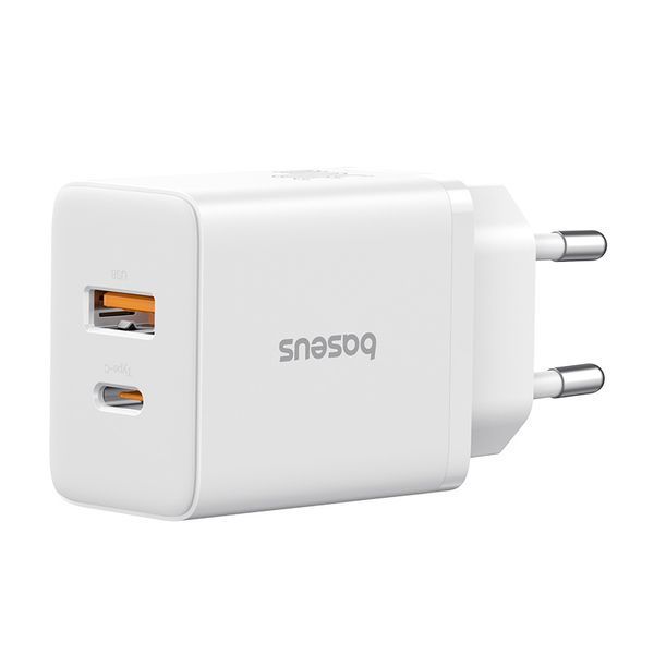 Мережевий зарядний пристрій Baseus Cube Fast Charger C+U 30W EU Moon White 501019866 фото