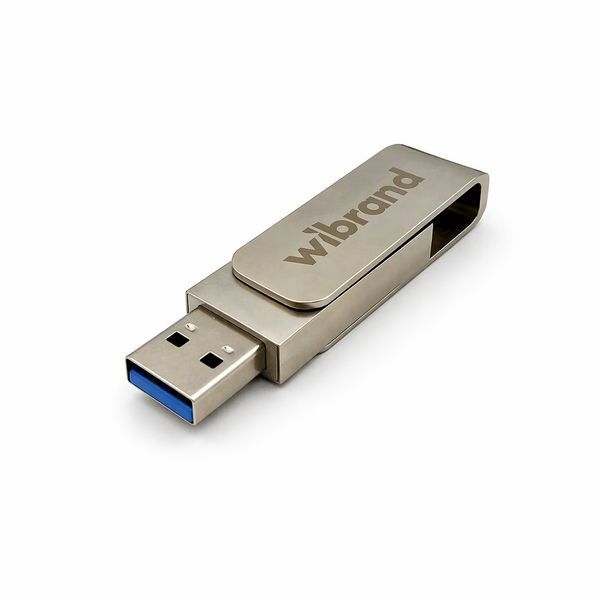 Портативний SSD Wibrand Wolf 512GB USB 3.2 Gen.2 Type-C/Type-A Read/Write 1000MB/s Silver 846940633 фото