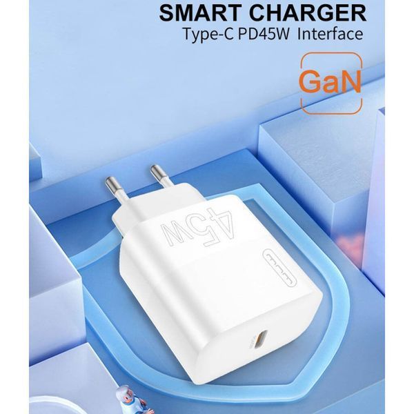Мережевий зарядний пристрій WUW-C202 PD45W GaN Eu Smart Charger 532567266 фото