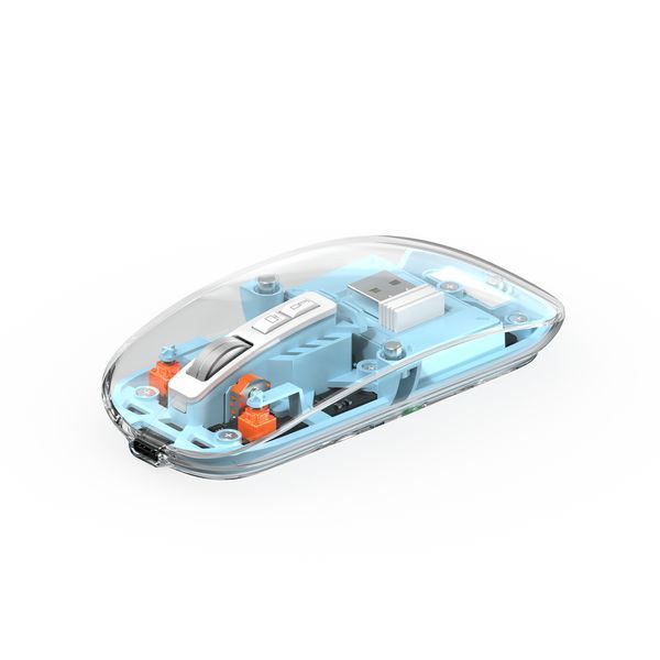 Манипулятор мышь беспроводная WIWU Crystal Magnetic Wirless Mouse WM105 (Dual-bluetooth +2.4G three-mode) Grey 475859448 фото