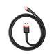 Кабель Baseus Cafule Cable USB For Lightning 2.4A 0.5m Red+Black 113746873 фото 5