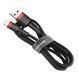 Кабель Baseus Cafule Cable USB For Lightning 2.4A 0.5m Red+Black 113746873 фото 4