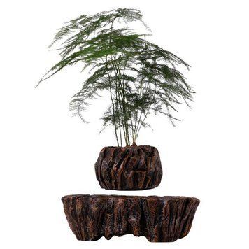 Магнітний левітаційний горщик для рослин HCNT Magnetic Levitating Pot M5B-PW Brown 420483578 фото