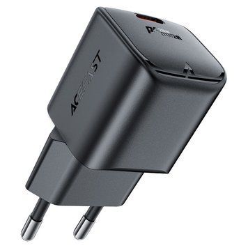 Сетевое зарядное устройство ACEFAST A73 mini PD20W GaN USB-C charger Black 418511186 фото