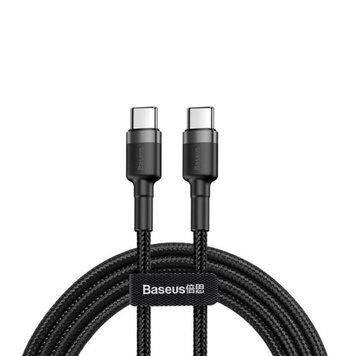 Кабель Baseus Cafule PD2.0 60W flash charging USB Type-C-Type-C (20V 3A)1M Grey+Black 107807791 фото