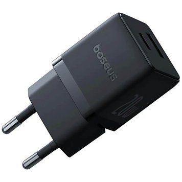 Мережевий зарядний пристрій Baseus Palm Fast Charger C+U 20W EU Cluster Black 416799591 фото