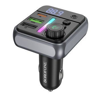 АЗП з FM-модулятором BOROFONE BC50 Ascenso PD20W+QC3.0 car BT FM transmitter Black 512027362 фото