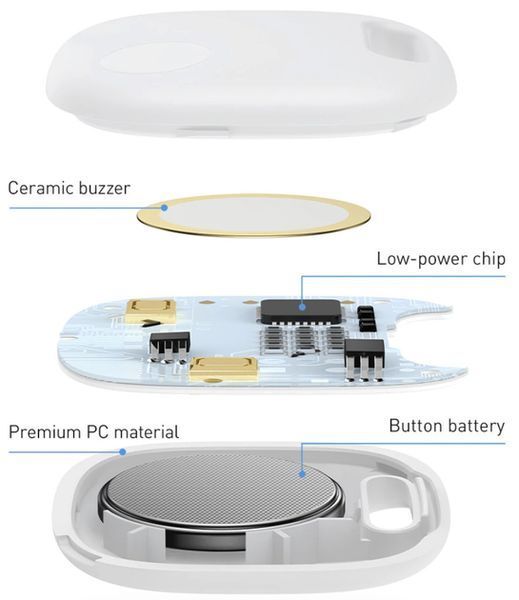 Трекер Baseus T2 Pro Smart Device Tracker White 315795437 фото