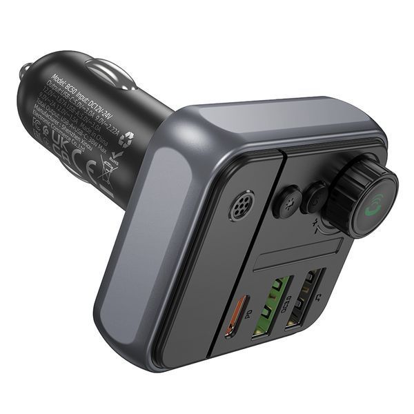 АЗП з FM-модулятором BOROFONE BC50 Ascenso PD20W+QC3.0 car BT FM transmitter Black 512027362 фото