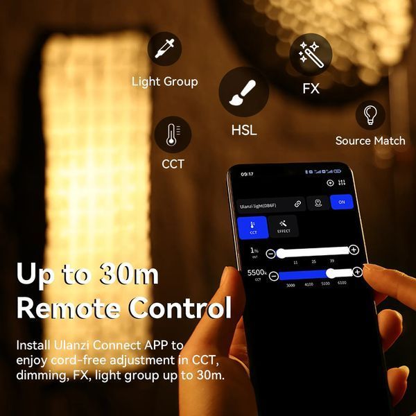 Відеосвітло Ulanzi Vijim 200W Bi-color Video Light (L079CNA1 VL-200Bi) (без блока живлення) 422286845 фото