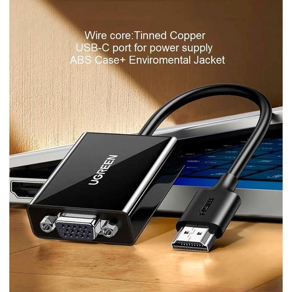 Переходник UGREEN CM611 HDMI to VGA Adapter(UGR-90813) 737422748 фото