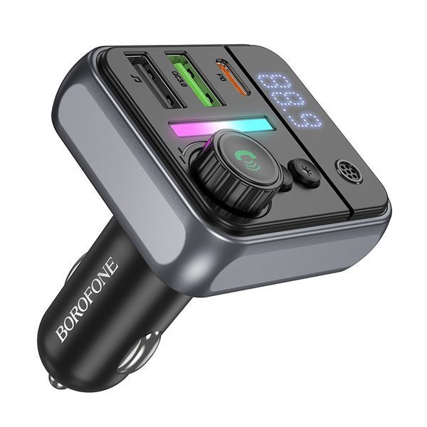 АЗП з FM-модулятором BOROFONE BC50 Ascenso PD20W+QC3.0 car BT FM transmitter Black 512027362 фото