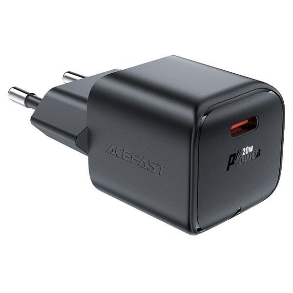 Сетевое зарядное устройство ACEFAST A73 mini PD20W GaN USB-C charger Black 418511186 фото