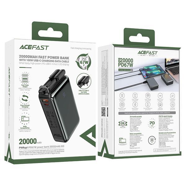 Внешний аккумулятор ACEFAST M4 PD67W power bank 20000mAh Black 726893386 фото