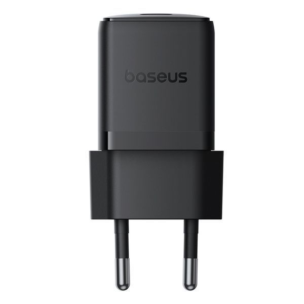Мережевий зарядний пристрій з кабелем Baseus Palm Fast Charger 1C 20W EU Cosmic Black set USB-C to iP 20W 1m 732219389 фото