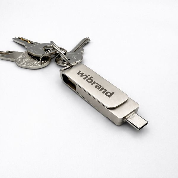Портативний SSD Wibrand Wolf 1TB USB 3.2 Gen.2 Type-C/Type-A Read/Write 1000MB/s Silver 100242790 фото