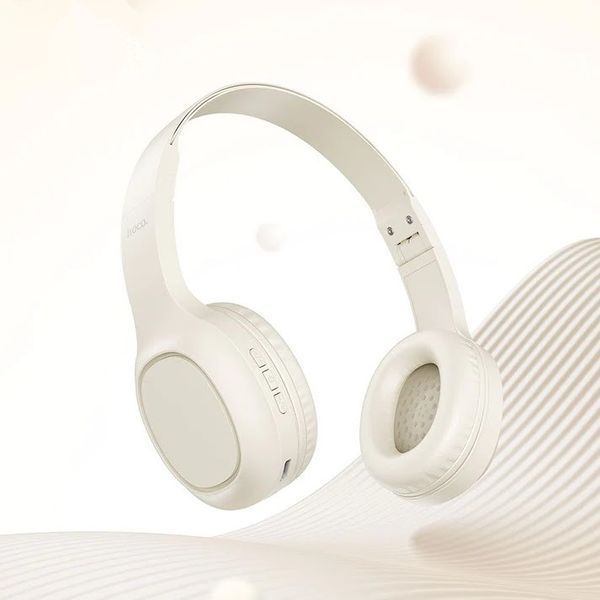 Бездротові накладні навушники HOCO W46 Charm BT headset Milky White 905066787 фото