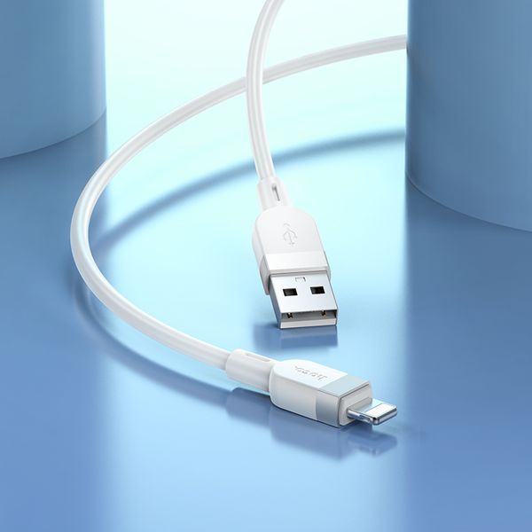 Кабель HOCO X109 Energy silicone charging data cable iP (L=1M) White 108338103 фото