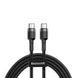 Кабель Baseus Cafule PD2.0 60W flash charging USB Type-C-Type-C (20V 3A)1M Grey+Black 107807791 фото 1