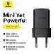 Мережевий зарядний пристрій з кабелем Baseus Palm Fast Charger 1C 20W EU Cosmic Black set USB-C to iP 20W 1m 732219389 фото 8