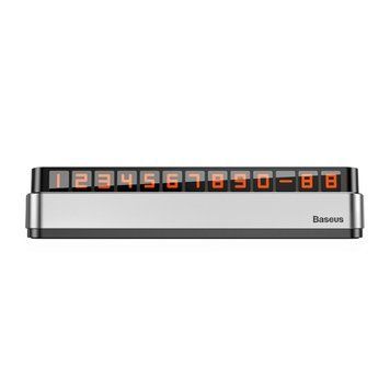 Паркувальна карта Baseus Moonlight Box Series Temporary Parking Number Plate Silver 393297086 фото