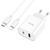Мережевий зарядний пристрій з кабелем HOCO C80A Plus Rapido PD20W+QC3.0 charger set(C to iP) White 374994834 фото