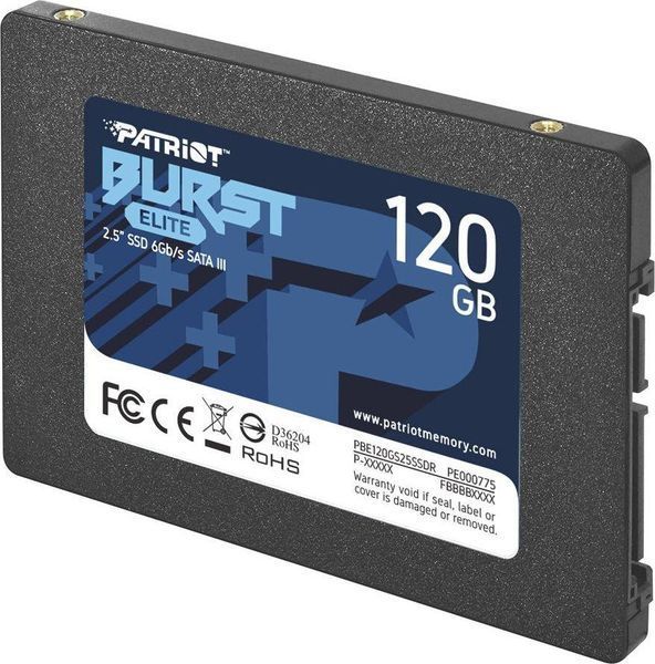Накопичувач SSD Patriot Burst Elite 120GB 2.5" 7mm SATAIII TLC 3D 235563654 фото